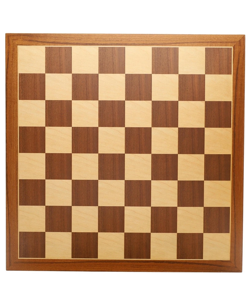 We Games Deluxe Walnut Wood Veneer Chess Board - 18 in.