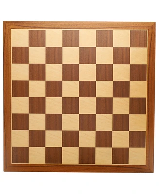 We Games Deluxe Walnut Wood Veneer Chess Board - 18 in.