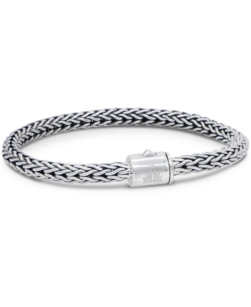 Devata Dragon Bone Round 5mm Chain Bracelet in Sterling Silver