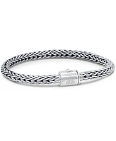 Devata Dragon Bone Round 5mm Chain Bracelet in Sterling Silver