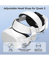 Alpha Digital Meta Quest 2 Head Strap w/ 6000mAh Battery- 4Hr extra- Comfort /Adjust