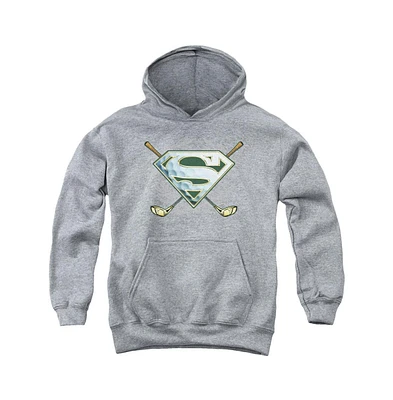 Superman Boys Youth Fore! Pull Over Hoodie / Hooded Sweatshirt