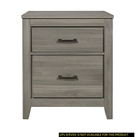 Streamdale Furniture Dark Finish Transitional Look 1 Piece Nightstand Industrial Rustic Modern Style