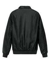 Members Only Men's Faux Leather Iconic Racer Jacket