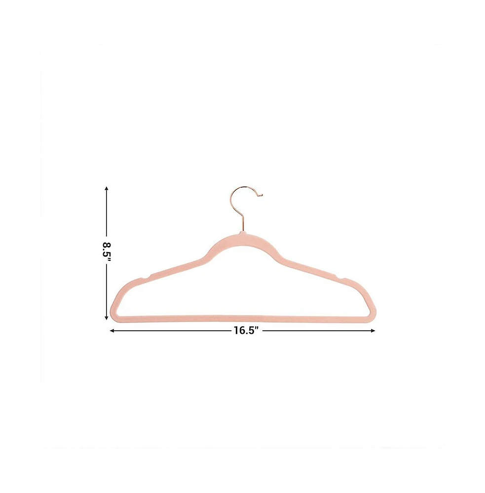 Slickblue Velvet Hangers Pack, Non Slip With Swivel Hook, Slim Space Saving, 50 Pieces