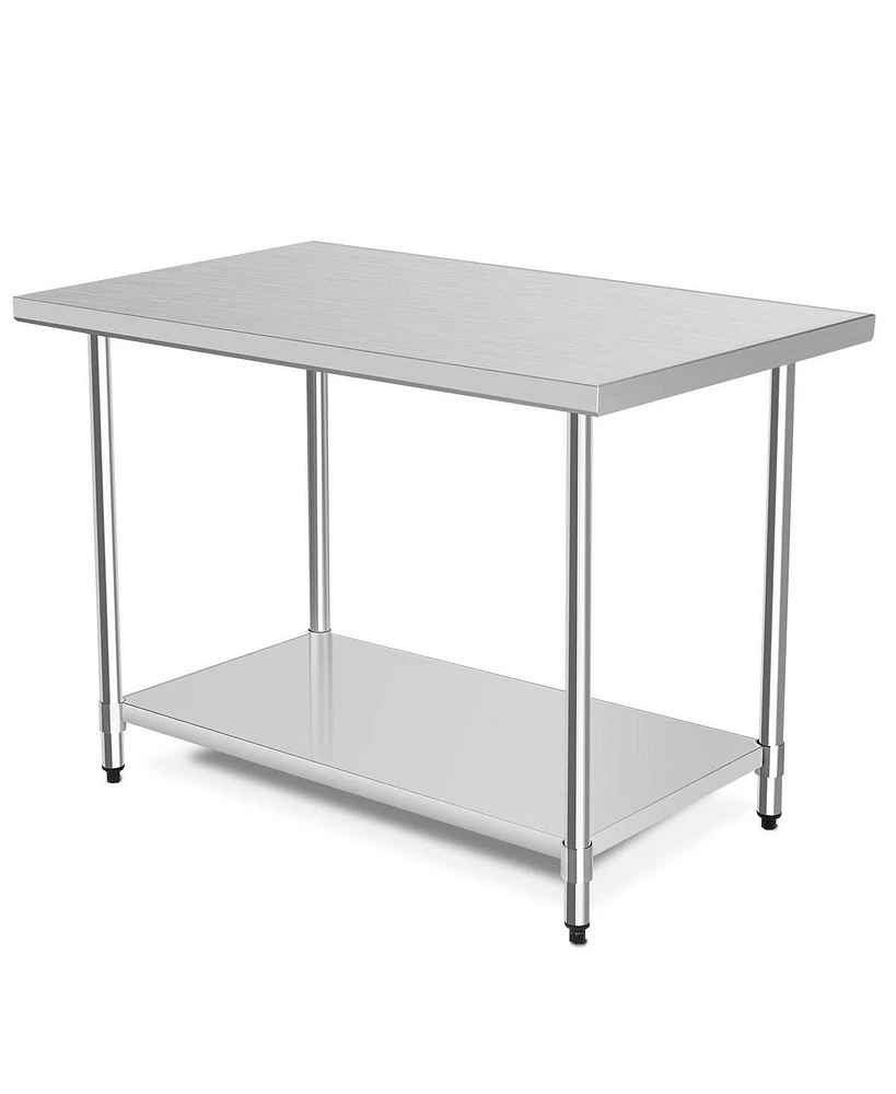 Sugift 30 x 48 Inch Stainless Steel Table Commercial Kitchen Worktable