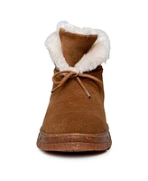 Minnetonka Women's Norean Suede & Knit Slipper Boots