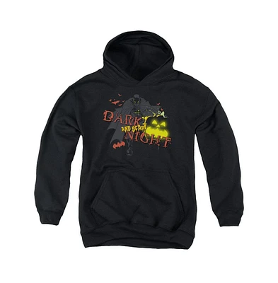 Batman Boys Youth Dark And Scary Night Pull Over Hoodie / Hooded Sweatshirt