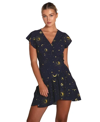 Belle & Bloom Women's Love Shack Mini Wrap Dress