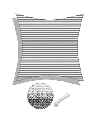 16x16 Ft 97% Uv Block Square Sun Shade Sail Hdpe Canopy Patio Park Backyard