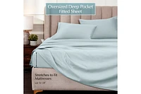 Superior Egyptian Cotton 1000 Thread Count Solid Sheet Set, Olympic Queen