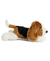 Aurora Medium Basset Hound Flopsie Adorable Plush Toy Brown 12"