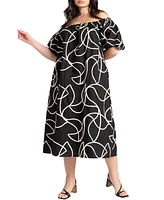 Eloquii Plus Size Embroidered Midi Dress