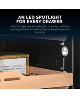 Newair 1,500 Count Electric Cigar Humidor, Built-in Humidification System with Opti-Temp Heating and Cooling Function, Built-In or Freestanding Design