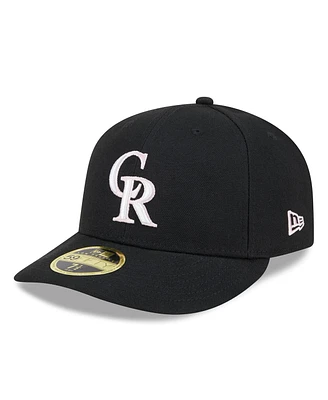 New Era Men's Black Colorado Rockies 2024 Mother's Day Low Profile 59FIFTY Fitted Hat