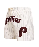 Pro Standard Men's Cream Philadelphia Phillies Pinstripe Retro Classic Woven Shorts