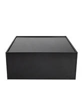 Simplie Fun 4-Tier Black Book Shelf & Coffee Table