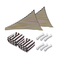 2 Pack Ft 97% Uv Block Triangle Sun Shade Sail Canopy Outdoor Patio Awning