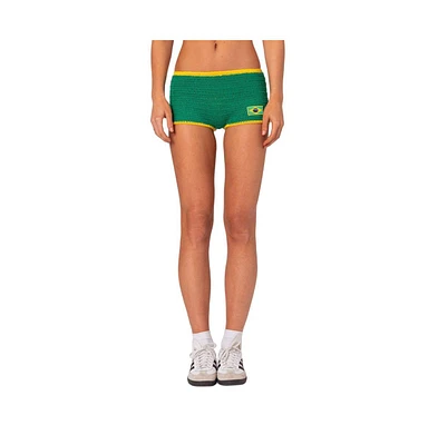 Edikted Women's Brasil Crochet Shorts