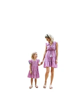 Mer St. Barth Little Girls Sophie Tassel Dress Fuchsia Booti