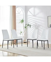 Simplie Fun Modern Faux Marble Dining Set for 6-8