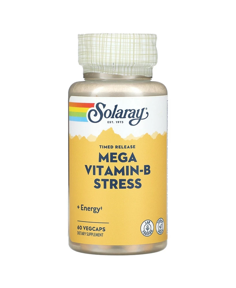 Solaray Timed Release Mega Vitamin-b Stress - 60 VegCaps - Assorted Pre