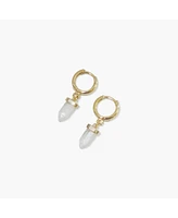 sanctuaire Sanctuary Project by Dainty Crystal Huggie Earrings Gold