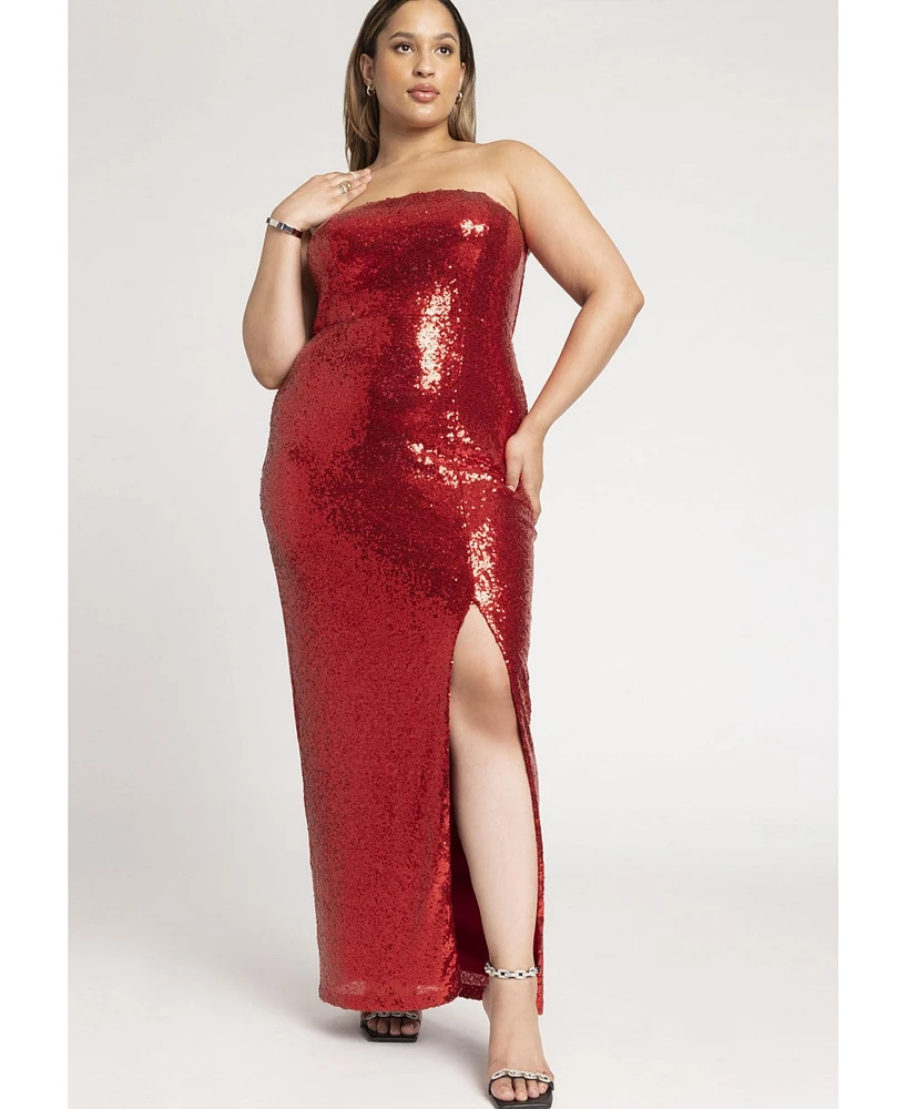 Eloquii Plus Size Sequin Gown With Slit