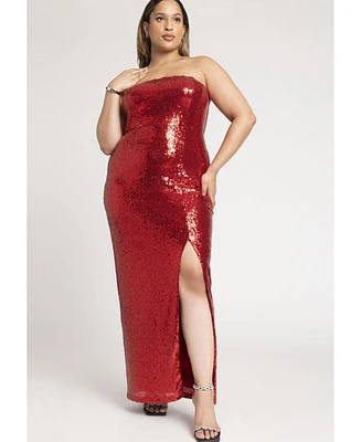 Eloquii Plus Size Sequin Gown With Slit