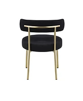 Set of 2 Mid-Century Modern Boucle Dining Chairs