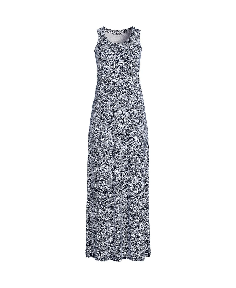 Lands' End Women's Sleeveless Cooling Long Nightgown