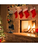 Sugift 31 inch 5 Pieces Metal Fireplace Tool Set with Stand
