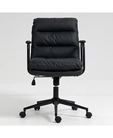 Simplie Fun Ergonomic Swivel Office Chair with Recline (Black)