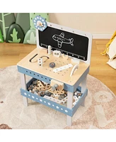 Sugift Kids Play Tool Workbench Set with 61 Pcs Tool and Parts Set