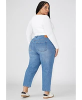 Eloquii Plus The Naomi Comfort Stretch Straight Jean Crop