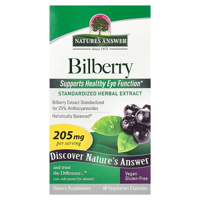 Nature's Answer Bilberry 205 mg - 90 Vegetarian Capsules