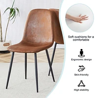 Modern Circular Dining Set with 6 Cushioned Chairs, Ct-B0501A
