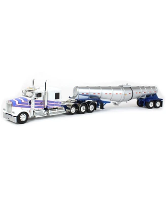 First Gear 1/64 White Kenworth with Polar Deep Drop Trailer Owner Operator Dcp