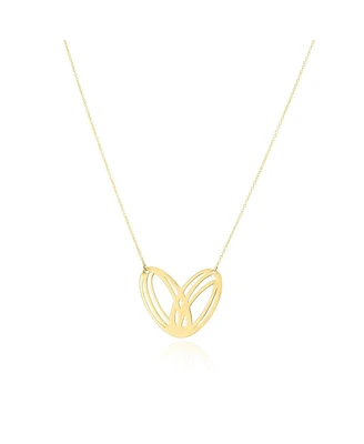 The Lovery Gold Woven Heart Necklace