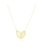 The Lovery Gold Woven Heart Necklace 14K Gold