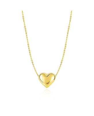 The Lovery Gold Puffy Heart Necklace