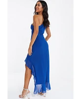 Quiz Women's Chiffon One-Shoulder Maxi Dress With Split