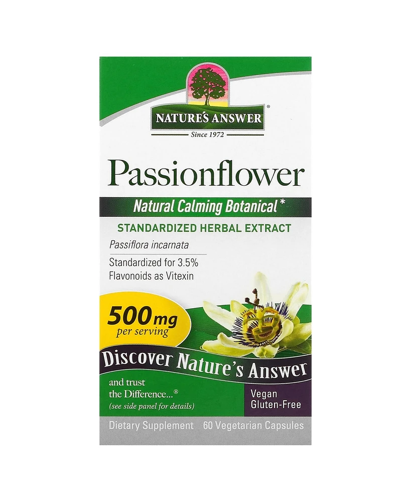 Nature's Answer Passionflower 500 mg - 60 Vegetarian Capsule (250 mg per Capsule) - Assorted Pre