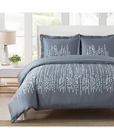 Egyptian Linens Pearla 100% Cotton Duvet Cover Set, King/California King