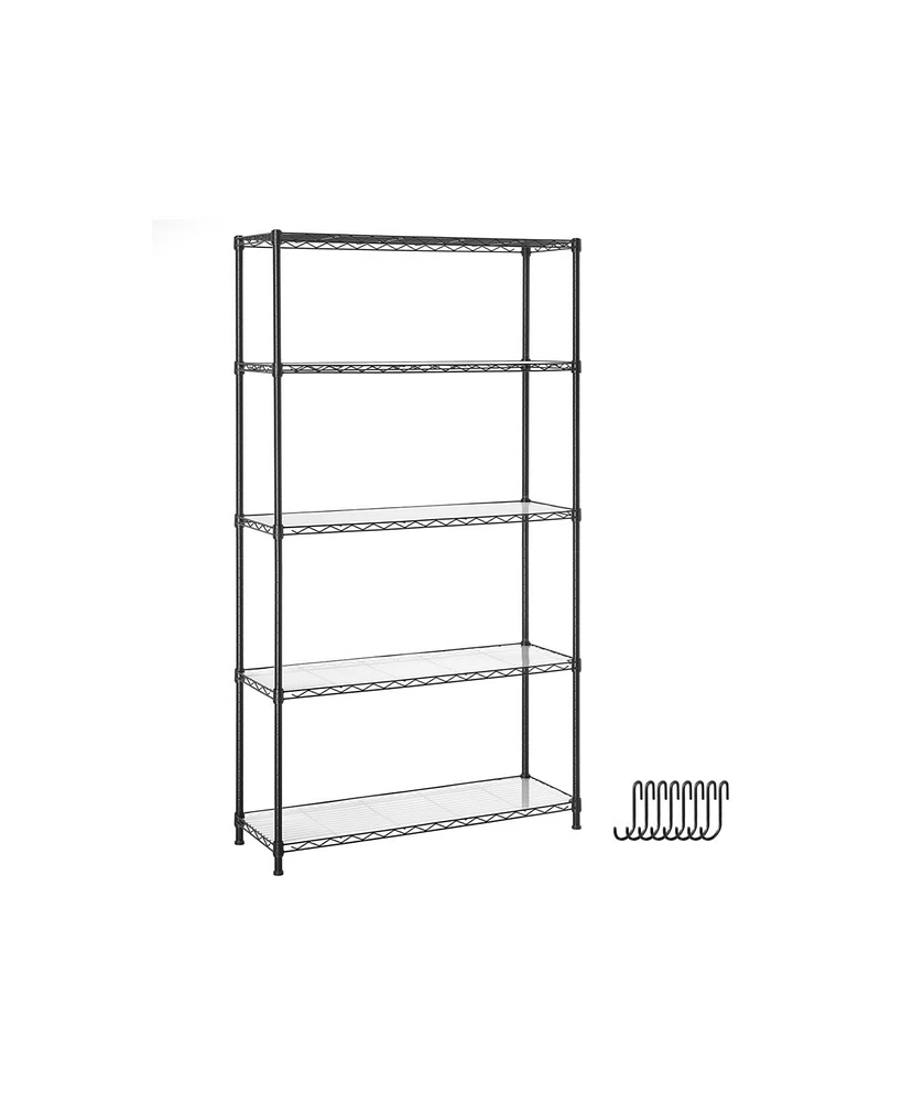 Slickblue Storage Shelves, Metal Shelves, Kitchen Shelving Unit with Adjustable Shelves, 5 Tier