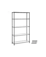 Slickblue Storage Shelves, Metal Shelves, Kitchen Shelving Unit with Adjustable Shelves, 5 Tier