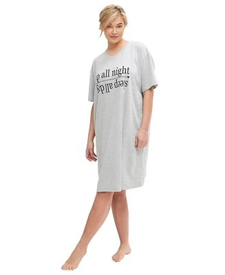 ellos Plus Size V-Neck Sleep Shirt