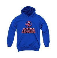 Justice League Boys of America Youth 8 Bit Pull Over Hoodie / Hooded Sweatshirt