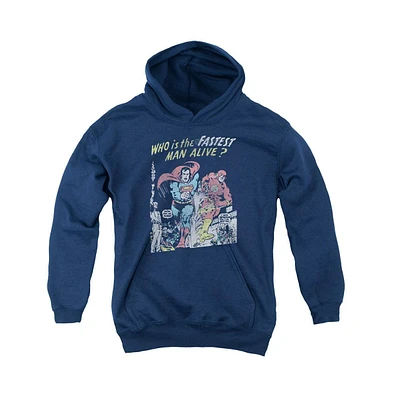 Justice League Boys of America Youth Fastest Man Pull Over Hoodie / Hooded Sweatshirt