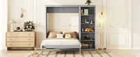 Queen Size Murphy Bed Wall Bed With Shelves